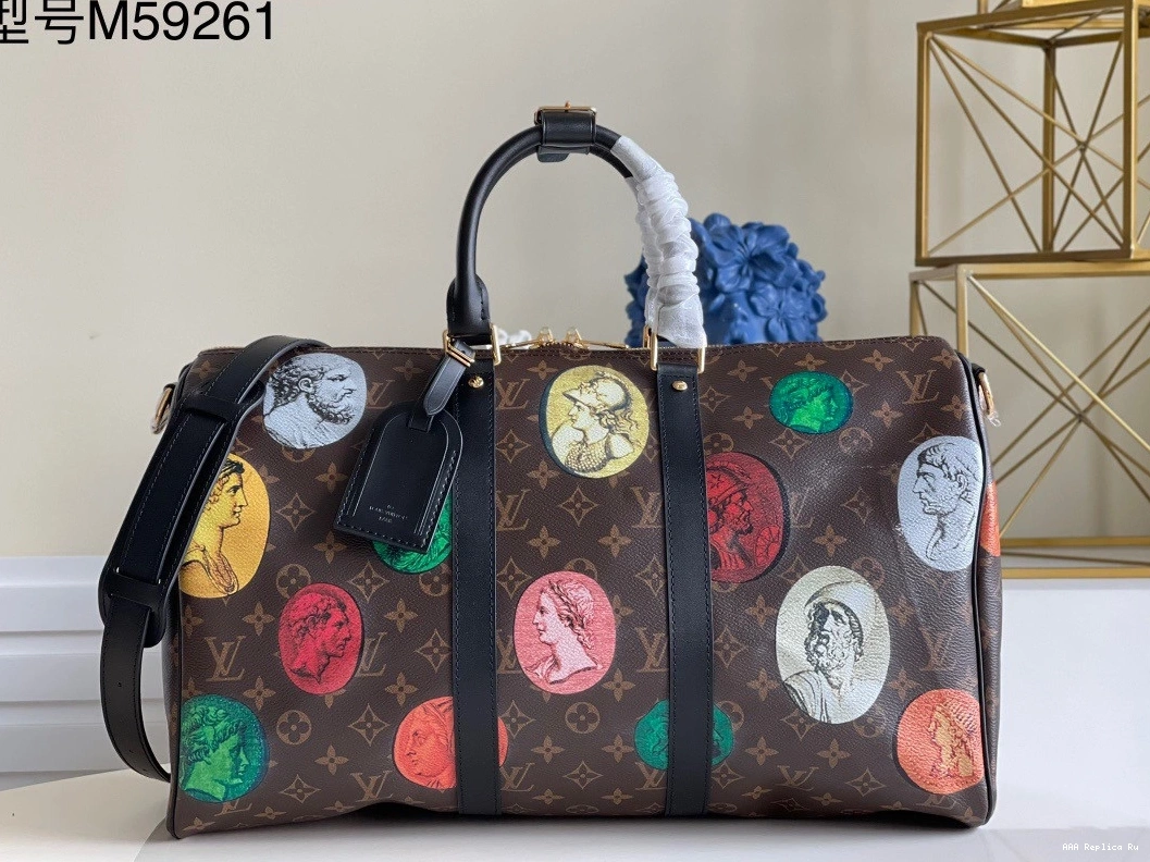 AAA Pruses Bags BANDOULIÈRE VUITTON 45 LOUIS KEEPALL 0812
